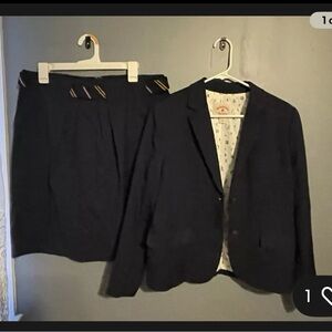 Brooks Brothers Red Fleece Academia Suit Jacket 12 Skirt 14